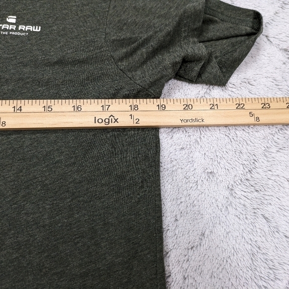 G-Star Raw Shirt Men's L Green Heather Rodis Short Sleeve Graphic Tee Cotton - Picture 6 of 7